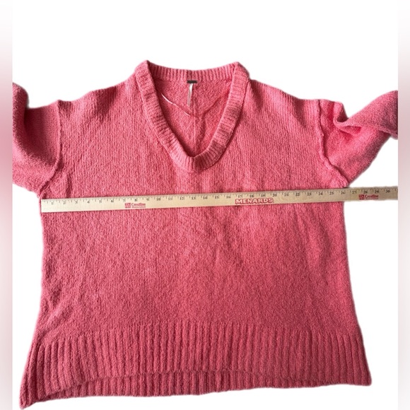 Free People Brookside Tunic Sweater size medium Pink Lightning - Picture 5 of 10